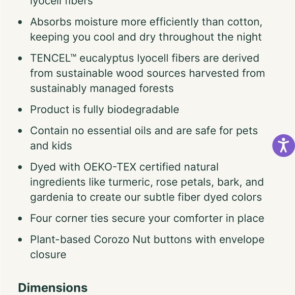 Buffy Breeze cooling duvet cover twin/twin XL color Oyster - Picture 7 of 7